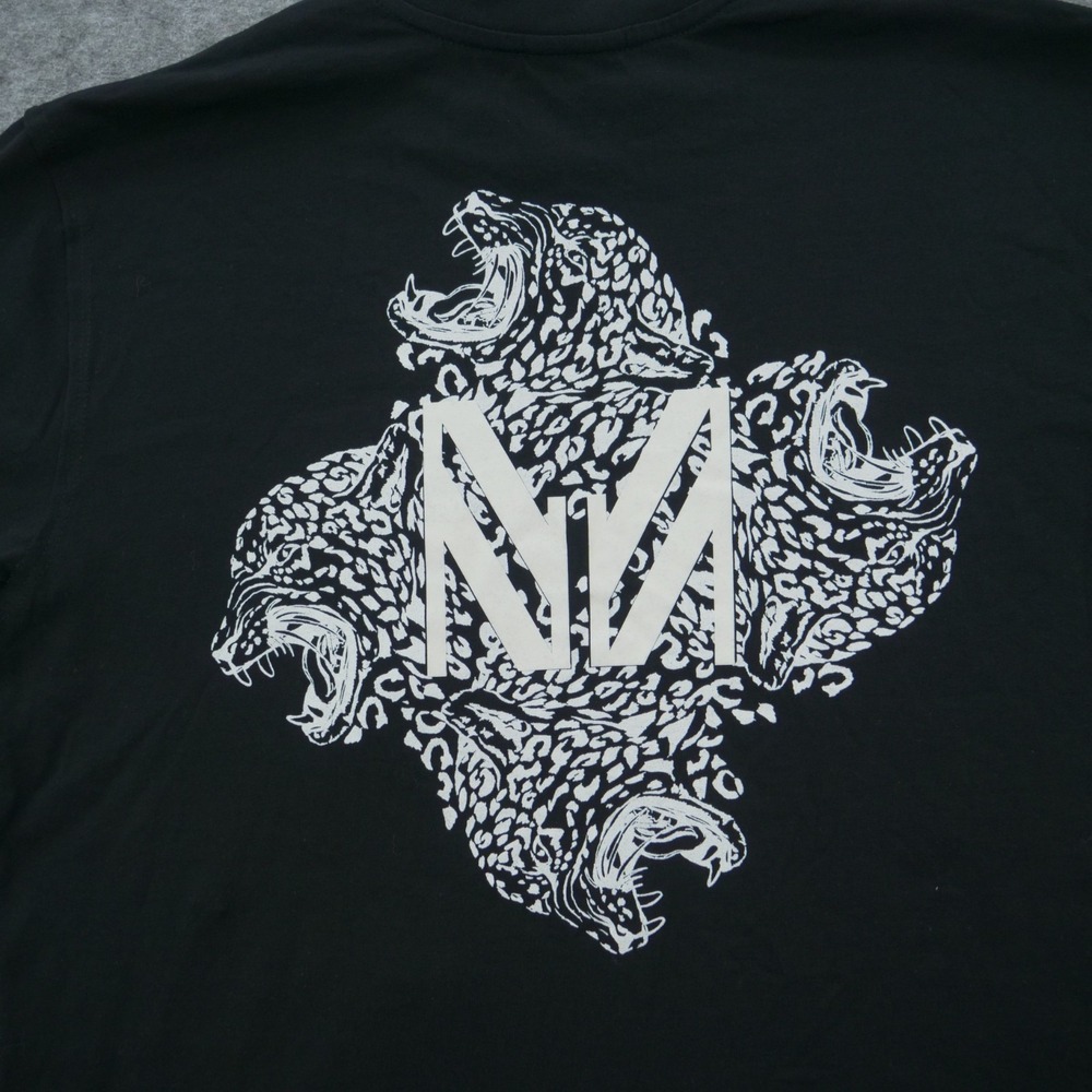 Marcell Von Berlin Shirt Mens Medium Black Graphic Print Crew Short Sleeve New - Picture 3 of 12
